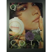 1987 Coty Corrective Face Powder Ad - Oily Skin