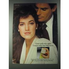 1987 Coty Emeraude Pure Fragrance Mist Ad - I Love Only One Man