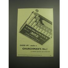 1948 Churchman's No. 1 Cigarettes Ad