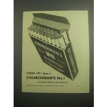1948 Churchman's No. 1 Cigarettes Ad - Cheer up!