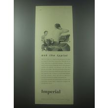 1954 Imperial Typewriter Ad - Ask the typist