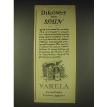 1962 Varela Medium Sherry Ad - Discovery from spain
