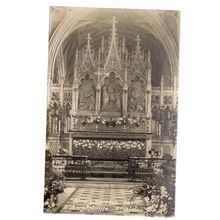 THE ALTAR, ST. MARY REDCLIFFE, BRISTOL unused antique postcard =