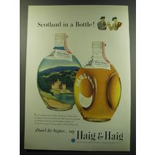 1949 Haig & Haig Scotch Ad - Scotland in a bottle