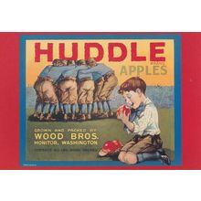 Huddles Apples Fruit Washington NFL Advertising Postcard