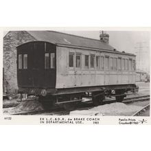 LC & DR Brake Coach in 1951 In Departmental Use Train Postcard