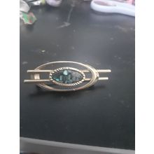 vintage paua shell goldtone brooch
