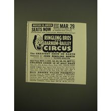 1961 Ringling Bros and Barnum & Bailey Circus Advertisement