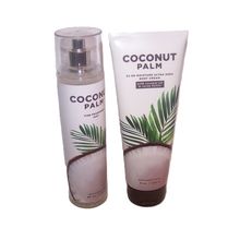 Bath & Body Works Coconut Palm Set - Fragrance Mist & Body Cream