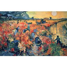 Les Vignes Rouges D'Arles, Vincent van Gogh- upscaled Art Gallery Poster Canvas