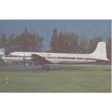 Trans Air Douglas DC7B Civil Aircraft Postcard (QA249)