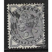 GB 1883-4 QUEEN VICTORIA 1/2d SLATE-BLUE USED SG187 #2