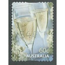 AUS 2011 60c (S/A) 'GREETINGS -CHAMPAGNE GLASSES' FINE USED (EBID37-000)