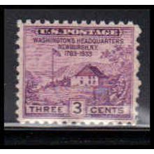 727 3c Washington's Hdqs Fine MNH Z1054
