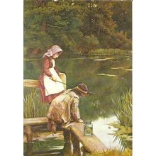 Art CHARLES E. WILSON Rustic Anglers (Medici 1611)