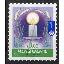 New Zealand 2022 Christmas - Candle & Flowers $3 s/a Int'l Post Used