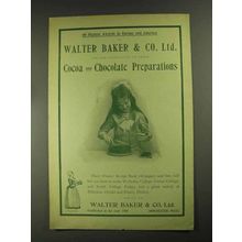 1903 Baker's Cocoa and Chocolate Preparations Ad