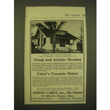 1918 Samuel Cabot's Creosote Stains Ad - Cheap and Artistic Housing