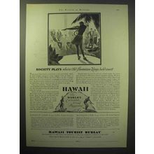 1929 Hawaii Tourism Ad - Old Hawaiian Kings Held Court