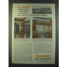 1959 Anaconda Copper Tube and Fittings Ad - All-copper plumbing chosen