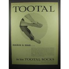 1958 Tootal Socks Ad - Tootal Makes A Man