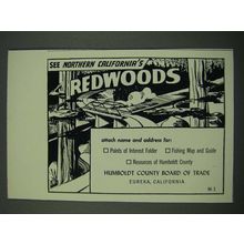 1960 Humboldt County Board of Trade Eureka, California Ad - Redwoods