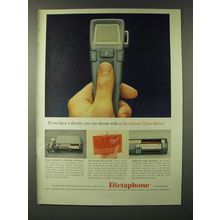 1960 Dictaphone Time-Master Dictation Machine Ad - If you have a thumb