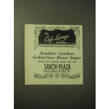 1948 Savoy Plaza Caf Lounge and Bar Advertisement
