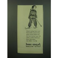 1949 Jane Engel Snowsuit Ad - Winter's Coming!