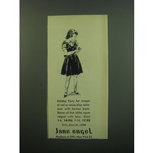 1949 Jane Engel Holiday Party Set Jumper Advertisement