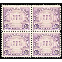 570, Mint NH F/VF 50¢ PO FRESH Block of Four CV $280 — Stuart Katz