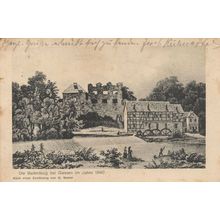 Die Badenburg Bie Giessen in 1840 Frankfurt German Old Postcard