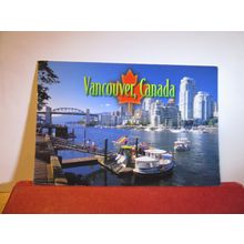 AQUABUS, FALSE CREEK, VANCOUVER CANADA used postcard 2010 olympic stamp=
