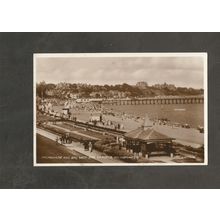 Postcard Suffolk Felixstowe Promenade Bay & West End gardens 1930s