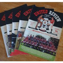 X 5 Manchester United Vintage Football Programmes. No's 1/20/22/25/28