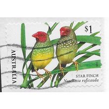 AUS 2018 $1.00 (S/A) 'BIRDS -FINCHES - STAR' ON PAPER FINE USED (EBID26-010)