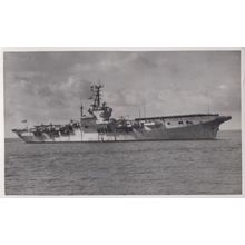 HMS Ocean Navy Military War Ship Vintage Plain Back Postcard Old Photo