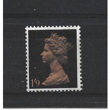 GB.SG744 1s 9d Dull Orange and Black.Mounted Mint.Jul25a