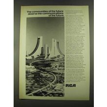 1972 RCA CATV Cable Systems Ad - Communities of Future