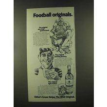 1973 Usher's Scotch Ad - Football Originals