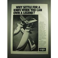 1981 Gerber Knives Ad - You Can Own a Legend