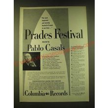1951 Columbia Records Ad - Prades Festival directed by Pablo Casals