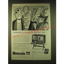 1951 Motorola Model 17F8 TV Ad - Problem: Can you find the high-brow here?
