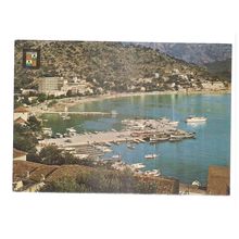 THE PIER, PUERTO DE SOLLER, MALLORCA, SPAIN unused vintage postcard #