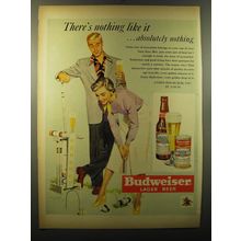 1950 Budweiser Beer Ad - Croquet