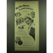 1949 FTD Florists' Telegraph Delivery Association Ad - Meet Miss Mercury