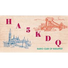 Budapest Central Radio Club Amateur Station 1960s Hungary QSL Card