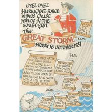 The Great Storm Disaster Weather Electricity Power Cuts 1980s Postcard