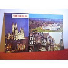CANTERBURY, KENT. multiview unused vintage postcard dated 1967 #
