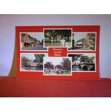 multiview, BOURTON-ON-THE-WATER Gloucestershire unused postcard Colourmaster a =